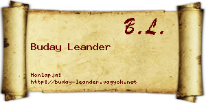 Buday Leander névjegykártya